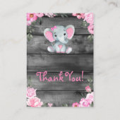 ブックリクエストピンク象シャワーフローラチケット エンクロージャーカード (裏面)