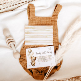 ブックリクエストベアーベージュライトブラウンシンプルボホ エンクロージャーカード