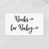 ブックリクエストベビーシャワー招待状 エンクロージャーカード (裏面)