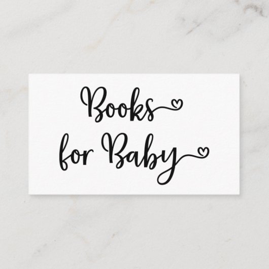 ブックリクエストベビーシャワー招待状 エンクロージャーカード (裏面)