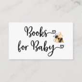 ブックリクエストベビービーシャワー招待状 エンクロージャーカード (裏面)