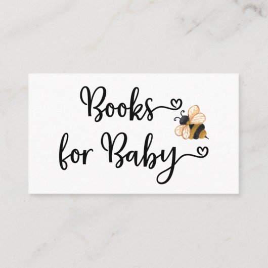 ブックリクエストベビービーシャワー招待状 エンクロージャーカード (裏面)