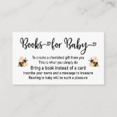 ブックリクエストベビービーシャワー招待状 エンクロージャーカード (正面)