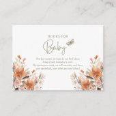 ブックリクエストベビー開花ガールベビーシャワー エンクロージャーカード (正面)