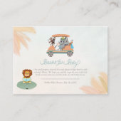 ブックリクエストボホベビーゾウ、サル、ライオン エンクロージャーカード (正面)