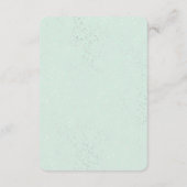 ブックリクエストムーンスター赤ちゃんシャワーシルバーミント エンクロージャーカード (裏面)
