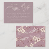 ブックリクエストモダンベビーシャワー招待カード エンクロージャーカード (正面/裏面)