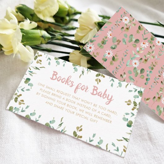 ブックリクエストユーカリ赤ちゃんシャワーエンクロージャ エンクロージャーカード