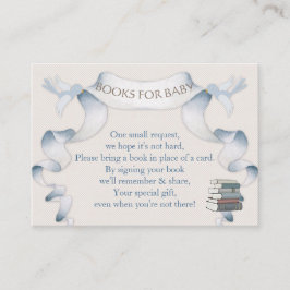 ブックリクエストヴィンテージキャリッジアイボリーブルーギンガム エンクロージャーカード