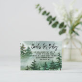 ブックリクエスト水の色ウッドランド赤ちゃんシャワー エンクロージャーカード (スタンド正面)