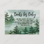 ブックリクエスト水の色ウッドランド赤ちゃんシャワー エンクロージャーカード (正面)