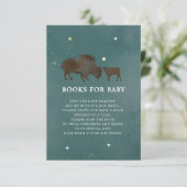 ブックリクエスト水牛の水色スターベビーシャワー 招待状 (スタンド正面)