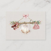 ブックリクエスト物干しガールピンクアイボリー エンクロージャーカード (裏面)