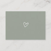 ブックリクエスト男女兼用ベビーシャワー エンクロージャーカード (裏面)