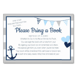 ブックリクエスト航海のAhoy Boy Baby Shower Card テーブルナンバー