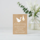 ブックリクエスト赤ちゃんシャワーストーク金ゴールドスター素朴 エンクロージャーカード (スタンド正面)