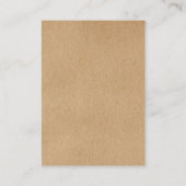 ブックリクエスト赤ちゃんシャワーストーク金ゴールドスター素朴 エンクロージャーカード (裏面)