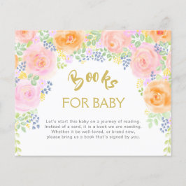 ブックリクエスト赤ちゃんシャワーピンクのバラ水色