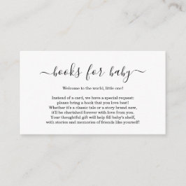 ブックリクエスト赤ちゃんシャワー招待状シンプルスクリプト エンクロージャーカード