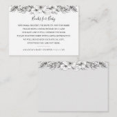 ブックリクエスト赤ちゃんシャワー招待状挿入カード エンクロージャーカード (正面/裏面)