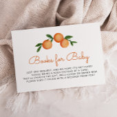 ブックリクエスト赤ちゃんシャワー柑橘類オレンジ エンクロージャーカード