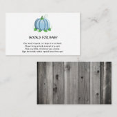 ブックリクエスト赤ちゃんシャワー秋カボチャ エンクロージャーカード (正面/裏面)