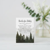 ブックリクエスト霧がかった森の赤ちゃんシャワー エンクロージャーカード (スタンド正面)