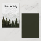ブックリクエスト霧がかった森の赤ちゃんシャワー エンクロージャーカード (正面/裏面)