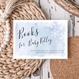 ブックリクエスト青い雪片ブックスベビー エンクロージャーカード