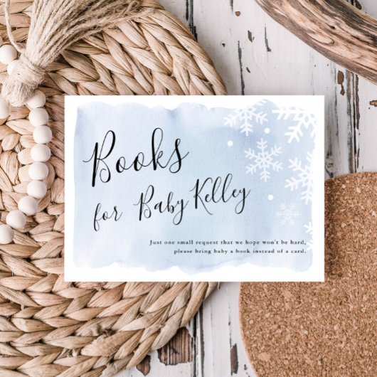 ブックリクエスト青い雪片ブックスベビー エンクロージャーカード