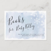 ブックリクエスト青い雪片ブックスベビー エンクロージャーカード (正面)