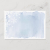 ブックリクエスト青い雪片ブックスベビー エンクロージャーカード (裏面)