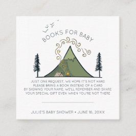 ブックリクエスト |アドベンチャーが赤ちゃんシャワー挿入を開始 エンクロージャーカード