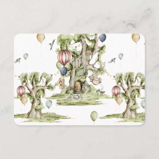 ブックリクエスト |ウッドランドサーカスの赤ちゃん動物 エンクロージャーカード (裏面)