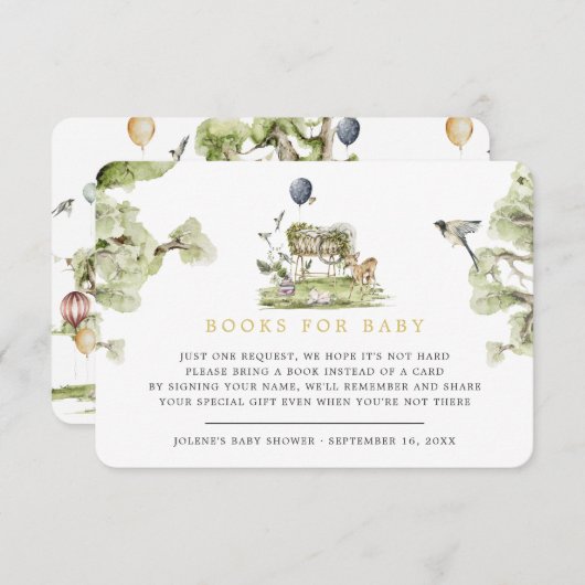 ブックリクエスト |ウッドランドサーカスの赤ちゃん動物 エンクロージャーカード (正面/裏面)