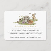 ブックリクエスト |ウッドランドピクニックフォレストの動物 エンクロージャーカード (正面)