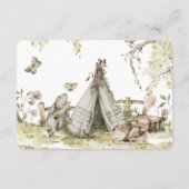 ブックリクエスト |ウッドランド・フォレストの赤ちゃん動物  エンクロージャーカード (裏面)