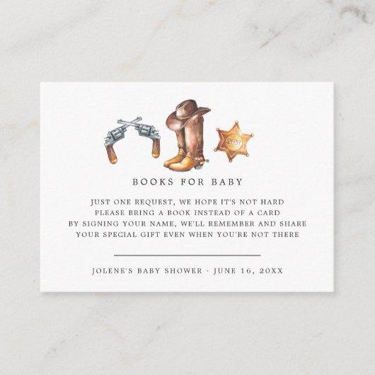 ブックリクエスト |カウボーイカントリー西部 エンクロージャーカード (正面)