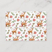 ブックリクエスト |トナカイの赤ちゃんシャワー エンクロージャーカード (裏面)