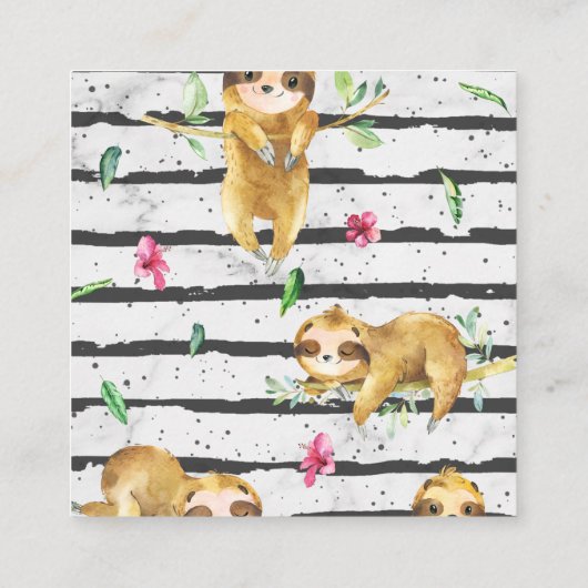 ブックリクエスト |トロピカルスロスベビーシャワー エンクロージャーカード (裏面)