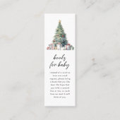 ブックリクエスト |ブックマーク赤ちゃんシャワーエンクロージャカード スキニー名刺 (正面)