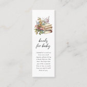 ブックリクエスト |ブックマーク赤ちゃんシャワーエンクロージャカード スキニー名刺 (正面)