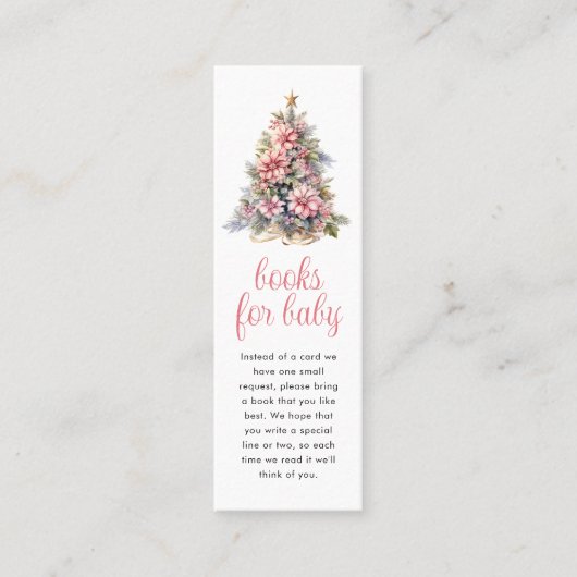 ブックリクエスト |ブックマーク赤ちゃんシャワーエンクロージャカード スキニー名刺 (正面)
