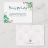 ブックリクエスト | ベビーシャワーのための赤ちゃんの絵本カード エンクロージャーカード (正面/裏面)