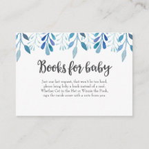 ブックリクエスト |ベビーシャワー招待状挿入カード