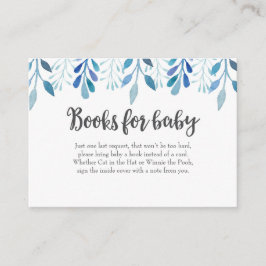 ブックリクエスト |ベビーシャワー招待状挿入カード エンクロージャーカード