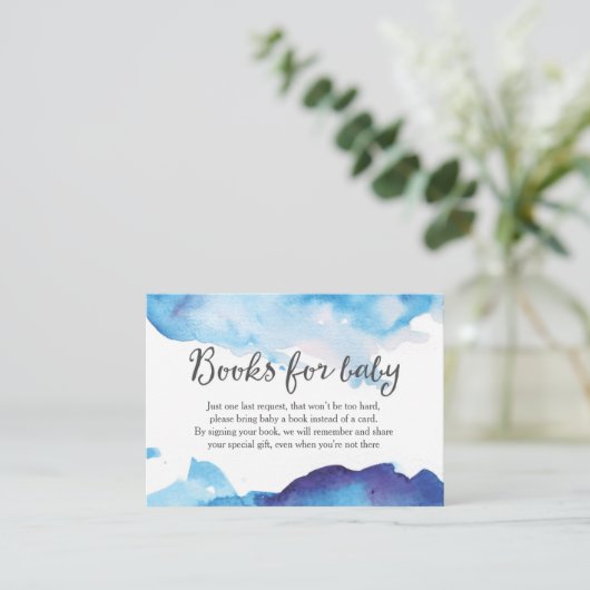 ブックリクエスト |ベビーシャワー招待状挿入カード エンクロージャーカード (スタンド正面)