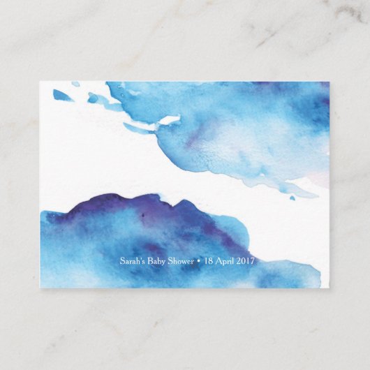 ブックリクエスト |ベビーシャワー招待状挿入カード エンクロージャーカード (裏面)