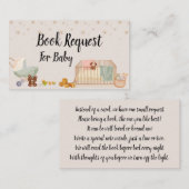 ブックリクエスト、ベビーシャワー エンクロージャーカード (正面/裏面)