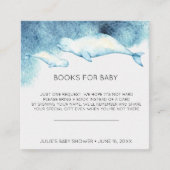 ブックリクエスト |ベビーベルーガ赤ちゃんシャワー挿入 エンクロージャーカード (正面)